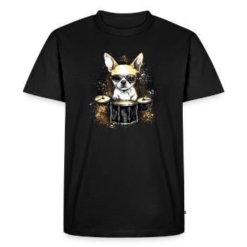 Batteur Batterie Musique Baguettes de Batterie - T-shirt Premium bio Homme - noir - Devant - Nico (187cm)
