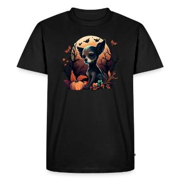 Chihuahua Costume d'Halloween - Citrouille - T-shirt Premium bio Homme - noir - Devant - Nico (187cm)