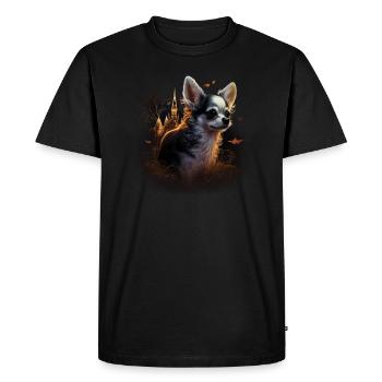 Chihuahua Costume d'Halloween - Citrouille - T-shirt Premium bio Homme - noir - Devant - Nico (187cm)