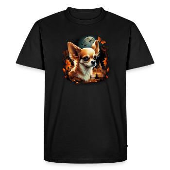 Chihuahua Costume d'Halloween - Citrouille - T-shirt Premium bio Homme - noir - Devant - Nico (187cm)