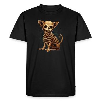 Chihuahua Costume d'Halloween - Citrouille - T-shirt Premium bio Homme - noir - Devant - Nico (187cm)