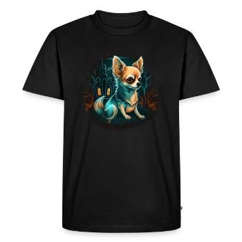 Chihuahua Costume d'Halloween - Citrouille - T-shirt Premium bio Homme - noir - Devant - Nico (187cm)