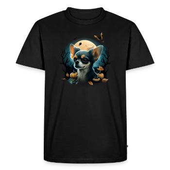 Chihuahua Costume d'Halloween - Citrouille - T-shirt Premium bio Homme - noir - Devant - Nico (187cm)