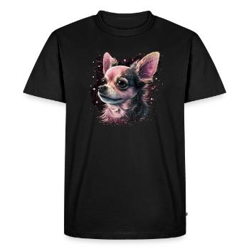Chihuahua Puppy | Pretty Pink Dog Girly Mom Women - Men's Premium Organic T-Shirt - black - Front - Nico (187cm)