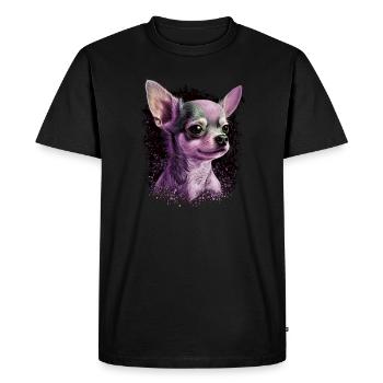 Chihuahua Puppy | Pretty Pink Dog Girly Mom Women - Men's Premium Organic T-Shirt - black - Front - Nico (187cm)
