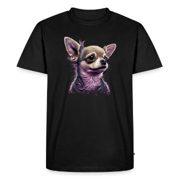 Chihuahua Puppy | Pretty Pink Dog Girly Mom Women - Men's Premium Organic T-Shirt - black - Front - Nico (187cm)