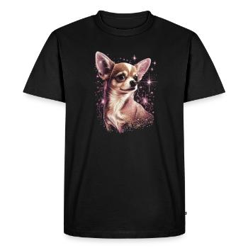 Chihuahua Puppy | Pretty Pink Dog Girly Mom Women - Men's Premium Organic T-Shirt - black - Front - Nico (187cm)