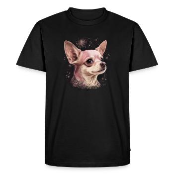 Chihuahua Puppy | Pretty Pink Dog Girly Mom Women - Men's Premium Organic T-Shirt - black - Front - Nico (187cm)