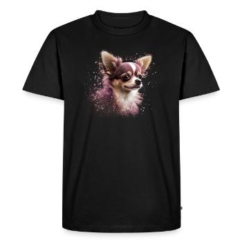Chihuahua Puppy | Pretty Pink Dog Girly Mom Women - Men's Premium Organic T-Shirt - black - Front - Nico (187cm)