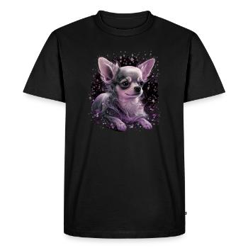 Chihuahua Puppy | Pretty Pink Dog Girly Mom Women - Men's Premium Organic T-Shirt - black - Front - Nico (187cm)