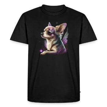 Chihuahua Puppy | Pretty Pink Dog Girly Mom Women - Men's Premium Organic T-Shirt - black - Front - Nico (187cm)