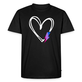 Subtil Bi Pride Fier allié Mois de la fierté Bisexuel - T-shirt Premium bio Homme - noir - Devant - Nico (187cm)