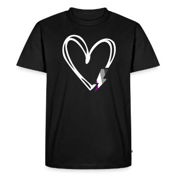 Subtle Ace Pride Proud Ally Pride Month Asexual - Men's Premium Organic T-Shirt - black - Front - Nico (187cm)