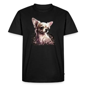 Chihuahua Puppy | Pretty Pink Dog Girly Mom Women - Men's Premium Organic T-Shirt - black - Front - Nico (187cm)