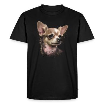 Chihuahua Puppy | Pretty Pink Dog Girly Mom Women - Men's Premium Organic T-Shirt - black - Front - Nico (187cm)