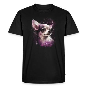 Chihuahua Puppy | Pretty Pink Dog Girly Mom Women - Men's Premium Organic T-Shirt - black - Front - Nico (187cm)