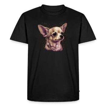 Chihuahua Puppy | Pretty Pink Dog Girly Mom Women - Men's Premium Organic T-Shirt - black - Front - Nico (187cm)