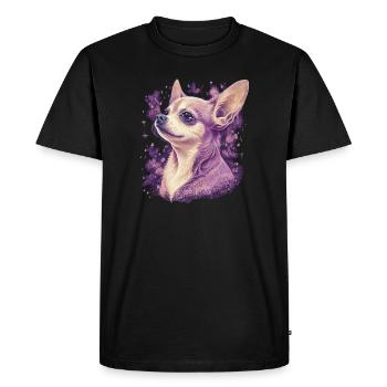 Chihuahua Puppy | Pretty Pink Dog Girly Mom Women - Men's Premium Organic T-Shirt - black - Front - Nico (187cm)