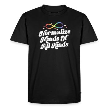 Normalisieren Sie den Geist aller Art Psychische Gesundheit Frauen - Männer Premium Bio T-Shirt - Schwarz - Vorne - Nico (187cm)