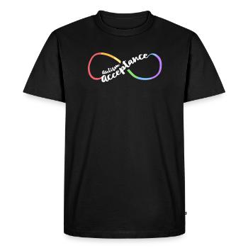 Autisme Acceptation Femmes Maman Conscience Infinity - T-shirt Premium bio Homme - noir - Devant - Nico (187cm)