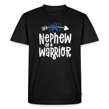 Neveu d’un guerrier équipe de soutien Cancer du côlon - T-shirt Premium bio Homme - noir - Devant - Nico (187cm)