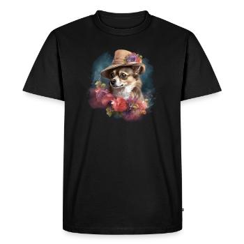 Chihuahua - Dame Anglaise Robe Chien - T-shirt Premium bio Homme - noir - Devant - Nico (187cm)