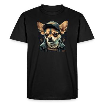 Chihuahua | Trucker Truck Driver Dad Men Car Funny - Men's Premium Organic T-Shirt - black - Front - Nico (187cm)