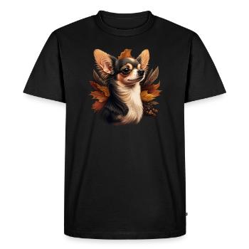 Chihuahua | Jour de l'Action de grâce Fermier - T-shirt Premium bio Homme - noir - Devant - Nico (187cm)
