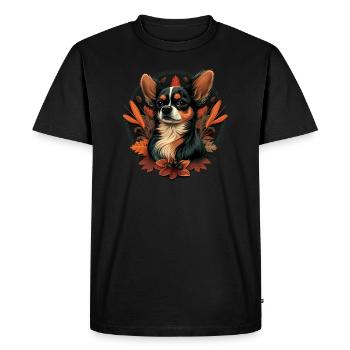 Chihuahua | Jour de l'Action de grâce Fermier - T-shirt Premium bio Homme - noir - Devant - Nico (187cm)