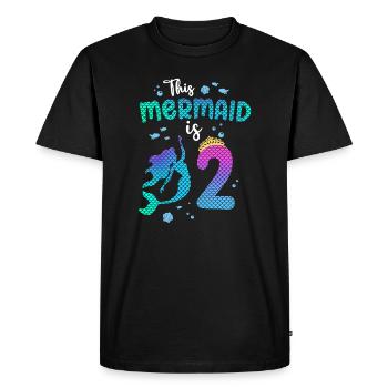 Cette sirène est 2 ans sirène fille 3ème - T-shirt Premium bio Homme - noir - Devant - Nico (187cm)