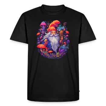 Christmas | Fantasy | Mushroom | Forest | Goa - Men's Premium Organic T-Shirt - black - Front - Nico (187cm)