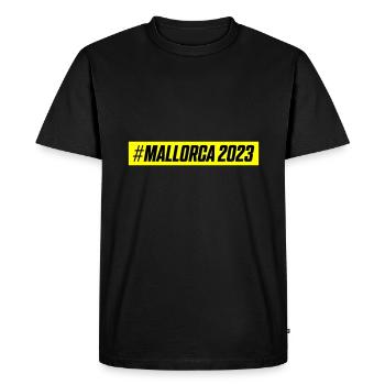Mallorca 2023 - Men's Premium Organic T-Shirt - black - Front - Nico (187cm)