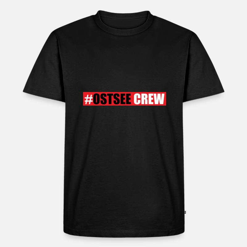 Ostsee Crew - Männer Premium Bio T-Shirt - Schwarz