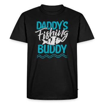Tee shirt pêche papa cadeau de pêche papa du papa - T-shirt Premium bio Homme - noir - Devant - Nico (187cm)