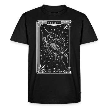 The Power (white) - Men's Premium Organic T-Shirt - black - Front - Nico (187cm)