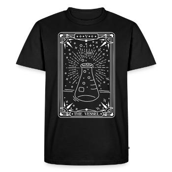 The Vessel (white) - Men's Premium Organic T-Shirt - black - Front - Nico (187cm)