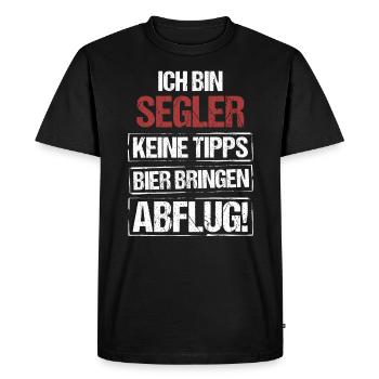 I'm a sailor - bring beer and take off - Men's Premium Organic T-Shirt - black - Front - Nico (187cm)
