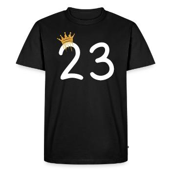 23 - T-shirt Premium bio Homme - noir - Devant - Nico (187cm)