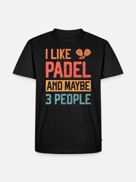 I like Padel and 3 People Funny Padel Tennis - Men's Premium Organic T-Shirt - black
