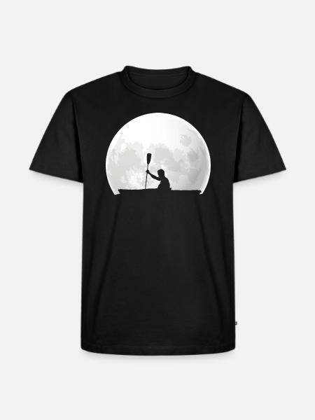Kajak Kano Kajak Kajak Måne - Herre Premium økologisk T-shirt - sort