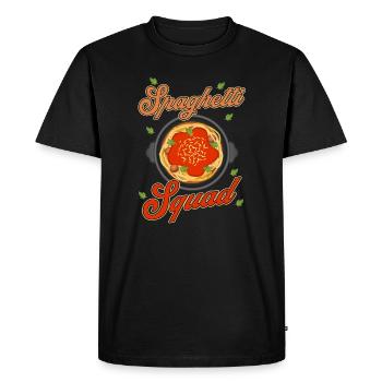 Spaghetti Squad Pâtes Nouilles Cuisine italienne - T-shirt Premium bio Homme - noir - Devant - Nico (187cm)