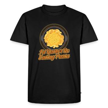 Plutôt manger des pâtes Cuisine italienne - T-shirt Premium bio Homme - noir - Devant - Nico (187cm)