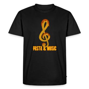 Spaghetti Musicien de pâtes et d'instruments - T-shirt Premium bio Homme - noir - Devant - Nico (187cm)
