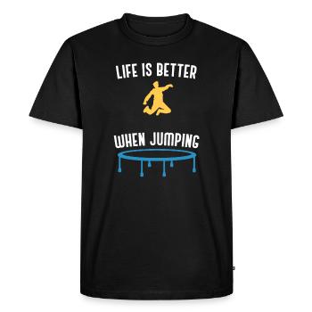 Trampoliniste de saut de trampoline - T-shirt Premium bio Homme - noir - Devant - Nico (187cm)