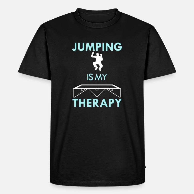Spring som terapi Trampolin hobby sport - Herre Premium økologisk T-shirt - sort