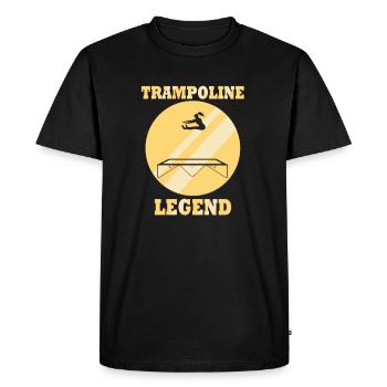 Trampoline Legend Saut d'obstacles - T-shirt Premium bio Homme - noir - Devant - Nico (187cm)