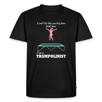Trampoline de saut Trampoliniste - T-shirt Premium bio Homme - noir - Devant - Nico (187cm)