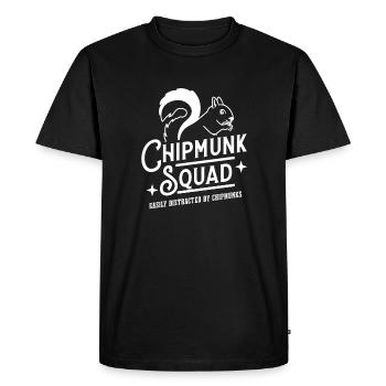 Chipmunk Squad Squirrel Forest Animal - Men's Premium Organic T-Shirt - black - Front - Nico (187cm)