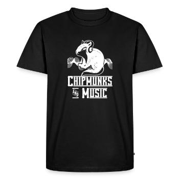 Chipmunks et notes de musique Musicien Animal de - T-shirt Premium bio Homme - noir - Devant - Nico (187cm)