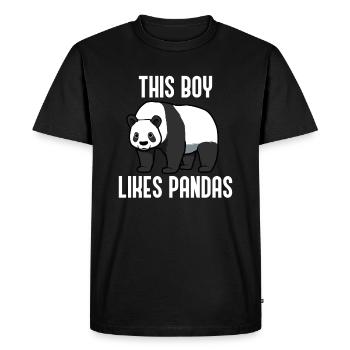 Panda australien mignon animal sauvage - T-shirt Premium bio Homme - noir - Devant - Nico (187cm)